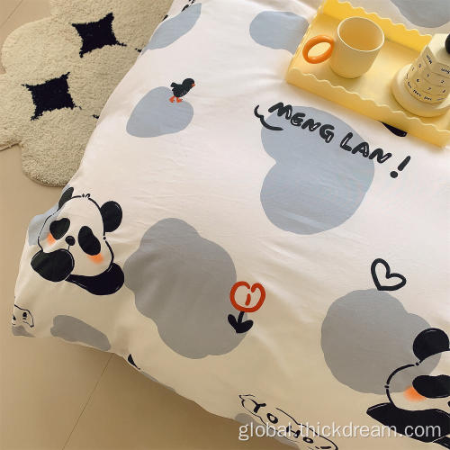 Panda Circle bed sheet cover bedding pillowcase set